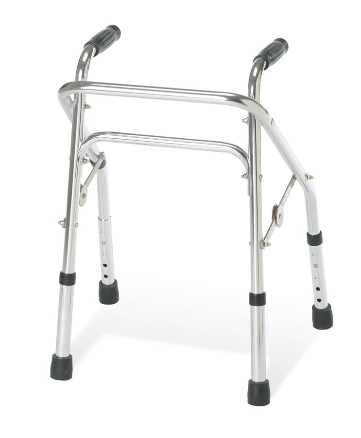 Lightweight Aluminum Folding Walker for Toddlers - Adjustable Height Baby Walking Aid for Indoor & Outdoor Use - Perfect for Learning to Walk Safely at Home or Park