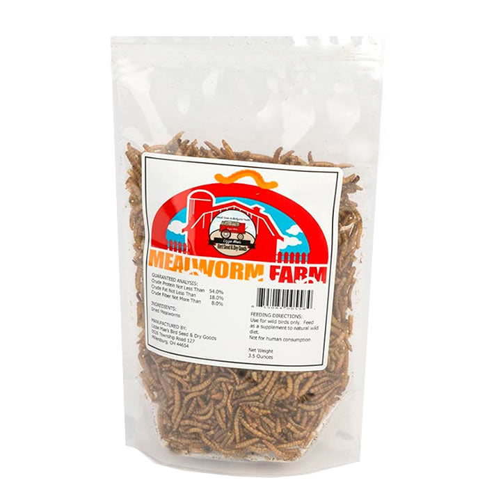 Duncraft Premium Dried Mealworms for Birds - 3.5 oz Bag | High Protein Bird Food for Wild Birds, Chickens & Reptiles | Perfect for Backyard Feeders, Pet Nutrition & Outdoor Adventures