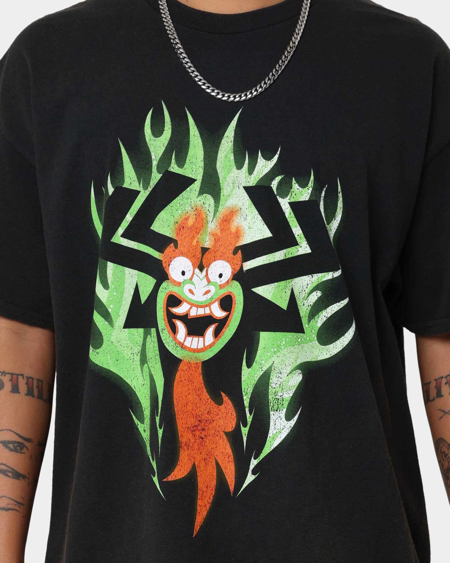 Samurai Jack Aku Graphic T-Shirt - Black Vintage Wash - Anime Inspired Tee for Casual Wear & Cosplay