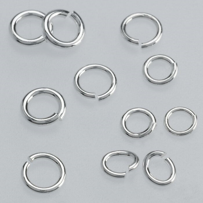 Bulk Wholesale Sterling Silver Jump Rings - 4mm, 4.5mm, 5.5mm, 3x2.5mm, 4x3mm, 5x3.5mm, 6x4mm Oval & Round Sizes - High Volume Jewelry Making Supplies - Perfect for DIY Bracelets, Necklaces & Craft Projects