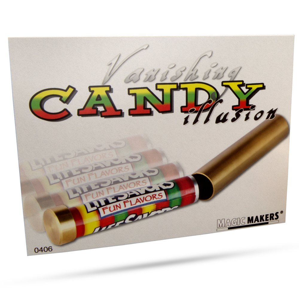 Magic Makers Vanishing Candy Illusion Trick - Candy Transforms into Silk Streamer | Fun Magic Show Prop for Kids & Beginners