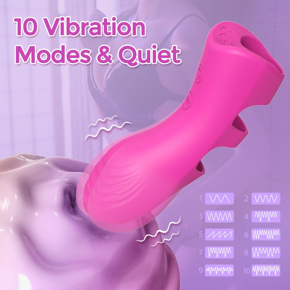 Premium Finger Vibrator for Women - 10 Vibration Modes & Heating Function, Clitoral G-Spot Nipple Stimulator - Mini Adult Sex Toy for Couples & Solo Play - Perfect for Bedroom Fun, Travel & Discreet Pleasure