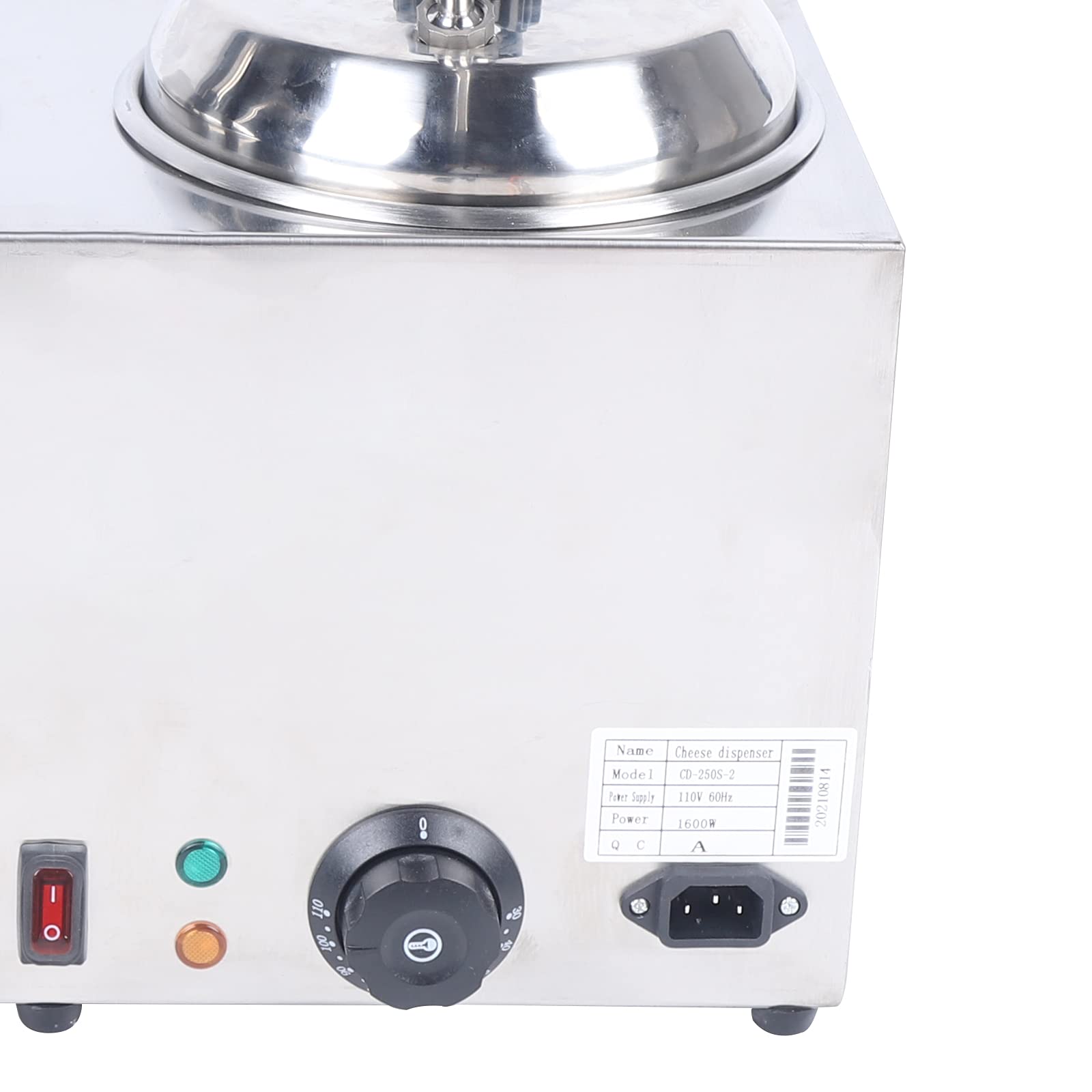 Electric Double-Head Warmer Dispenser with Pump & Temp Control - 2 x 2L Capacity for Melting Cheese, Caramel, Chocolate | Perfect for Restaurants, Cafes & Catering Events