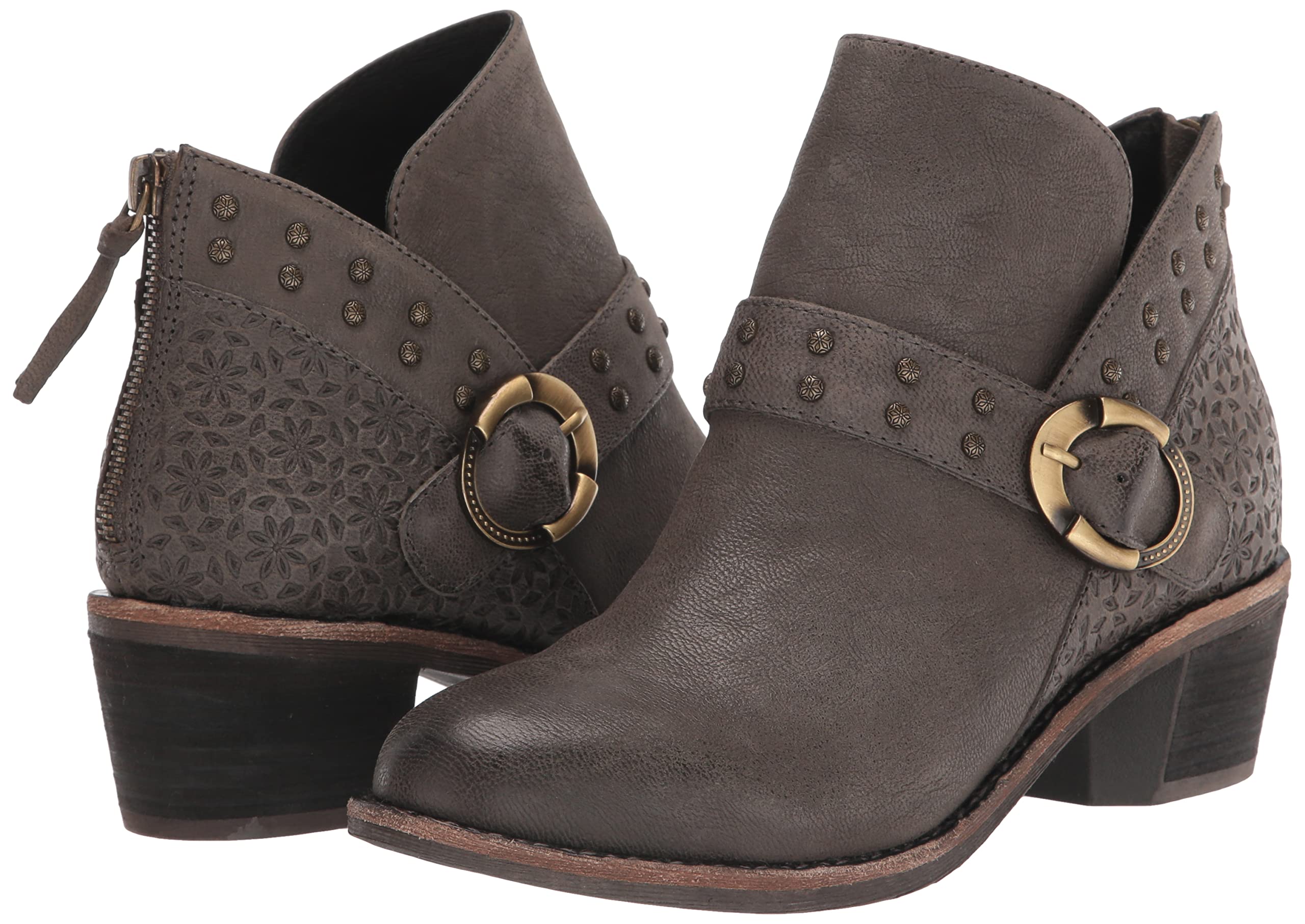 Women's Dark Grey Ankle Boots & Booties Size 7.5 - Stylish Fall & Winter Shoes for Casual Outfits, Office Wear & Date Nights