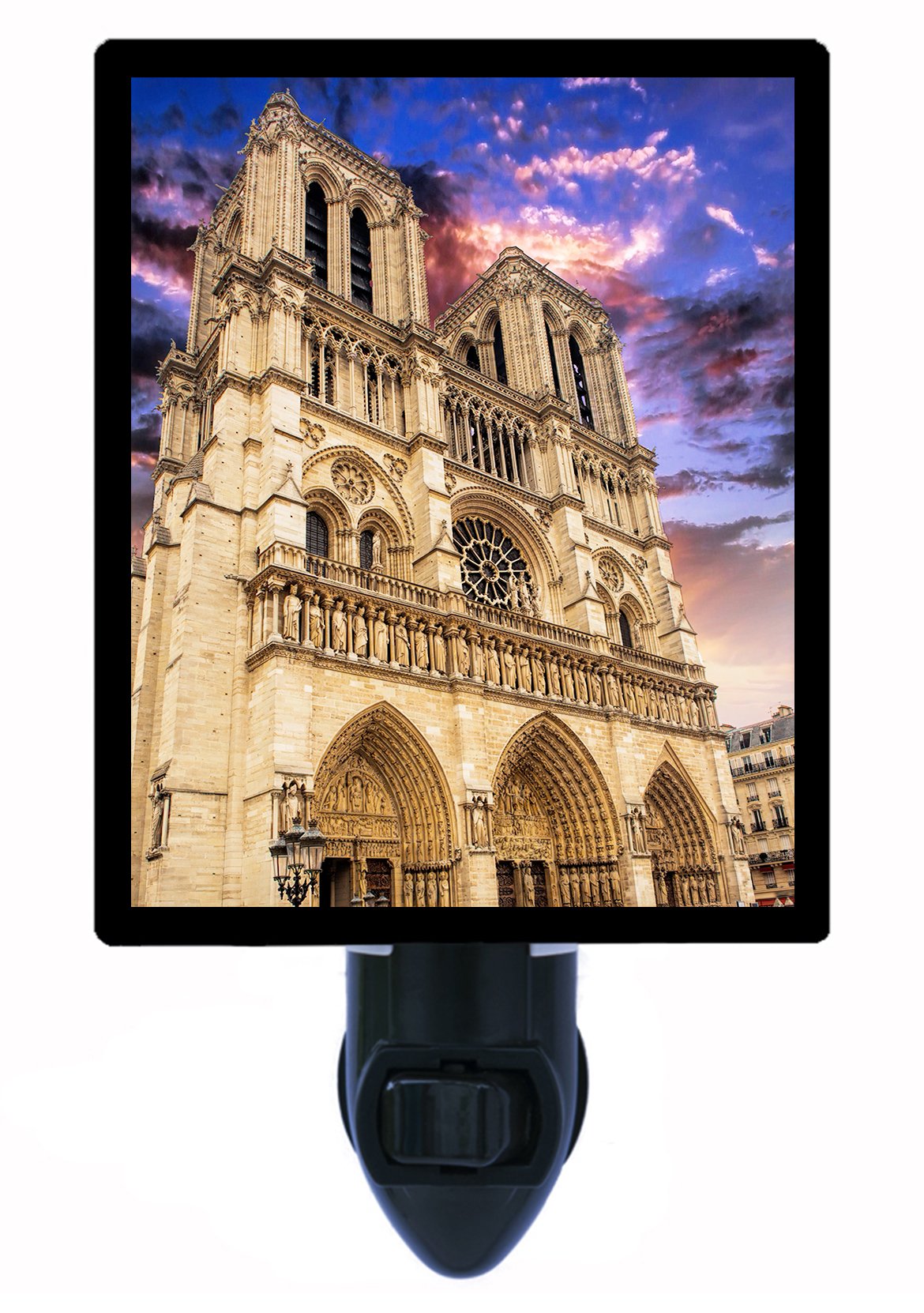 Notre Dame Cathedral France Religious LED Night Light - Perfect for Bedroom, Nursery, or Home Decor