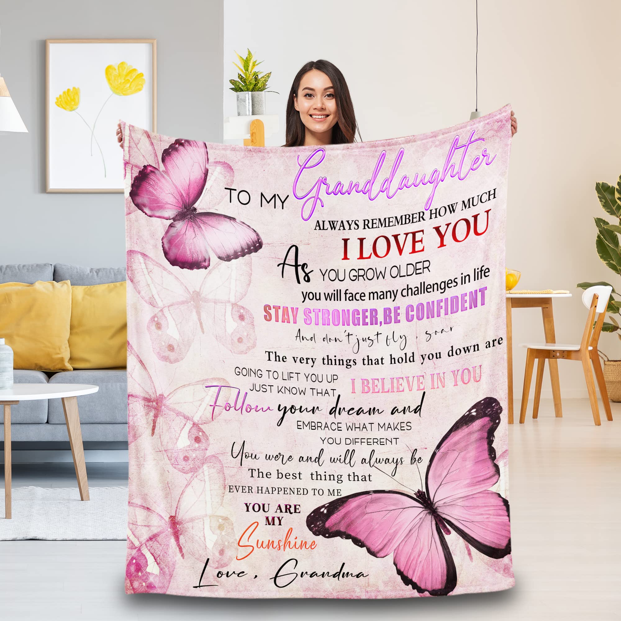 Soft & Warm Granddaughter Blanket from Grandma - 50