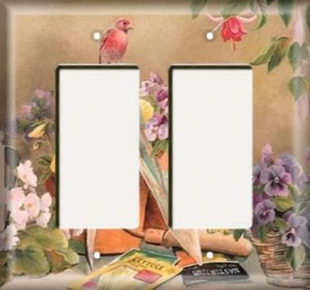 SnazzySwitch Bird Party Decora Light Switch Cover - Double Rocker for Home Decor