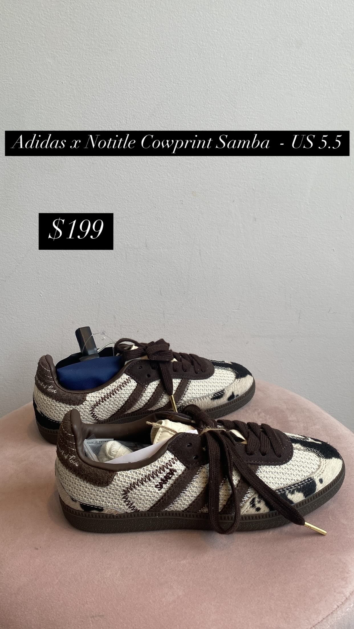 Adidas x Notitle Samba Sneakers - Classic White & Black Vegan Leather Shoes for Men & Women | Perfect for Casual Wear, Street Style & Everyday Comfort