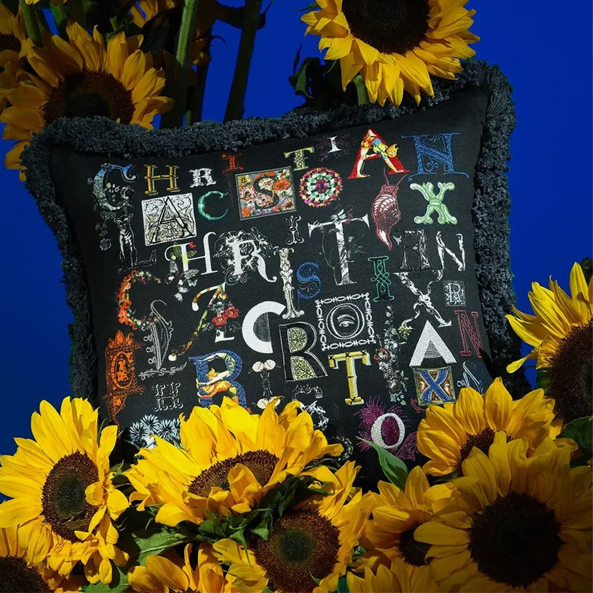 Christian Lacroix Do You Speak Lacroix? Decorative Throw Pillow Cover - Luxury Home Decor for Sofa, Bed & Living Room