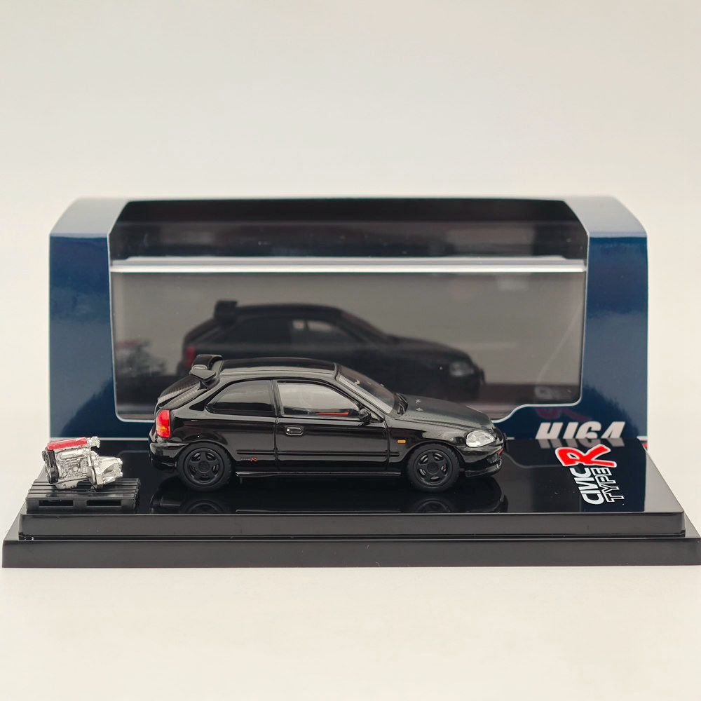 1/64 Honda Civic Type R (EK9) Custom Diecast Car with Engine - Limited Edition Collectible Model - Perfect for Car Enthusiasts & Gift Giving - Display, Racing Scenes & Toy Collection