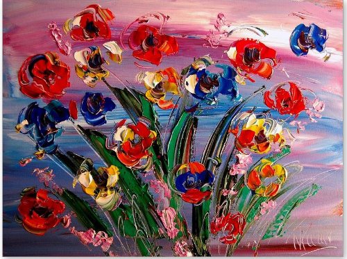 Modern Abstract Wall Art - Hand Painted Original Oil Canvas Painting - Stretched & Signed by Mark Kazav - Home & Office Decor - Perfect for Living Room, Bedroom or Gallery Display