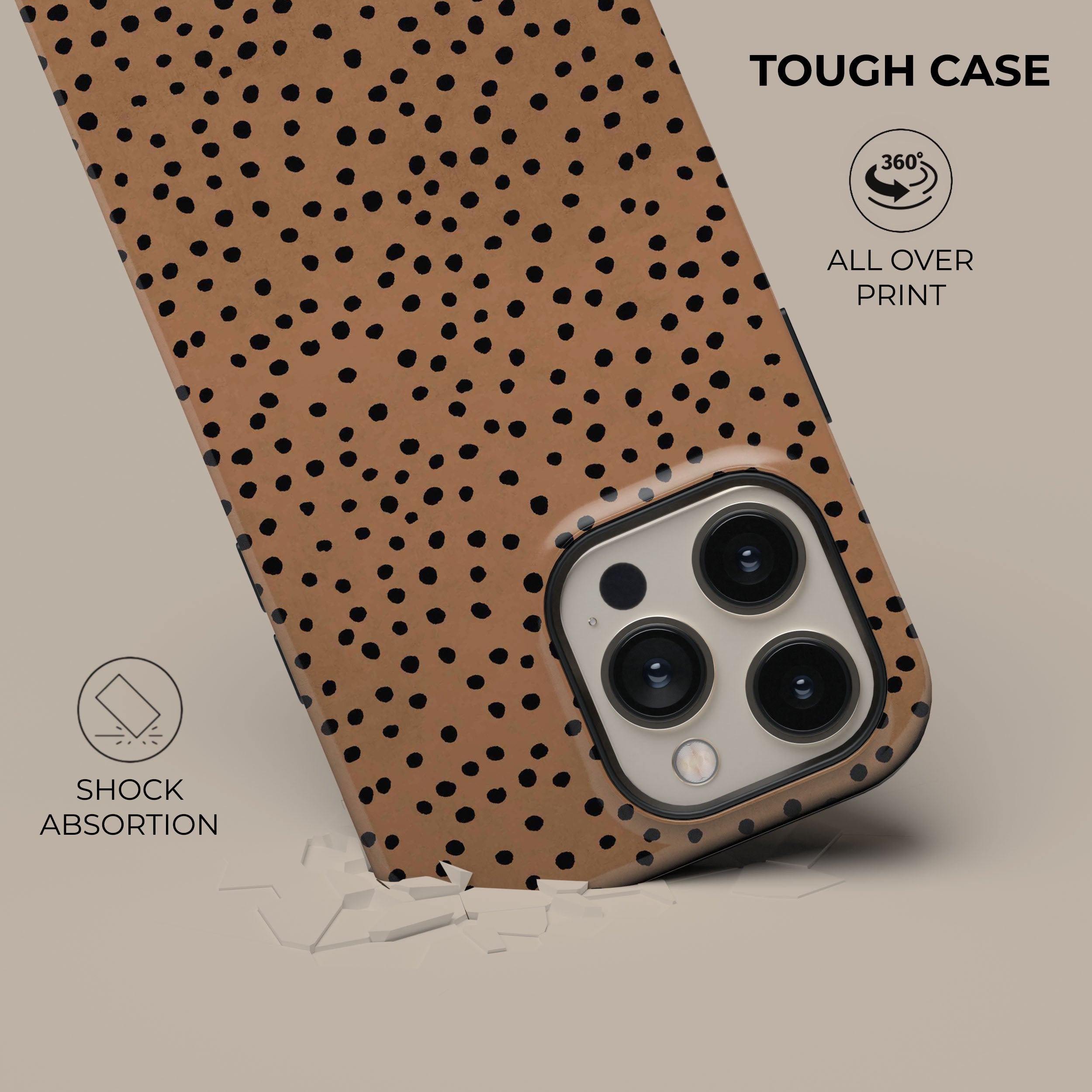 Stylish Orange Polka Dot Phone Case - Trendy Protective Cover for iPhone & Samsung - Perfect for Everyday Use, Travel & Fashion Accessories