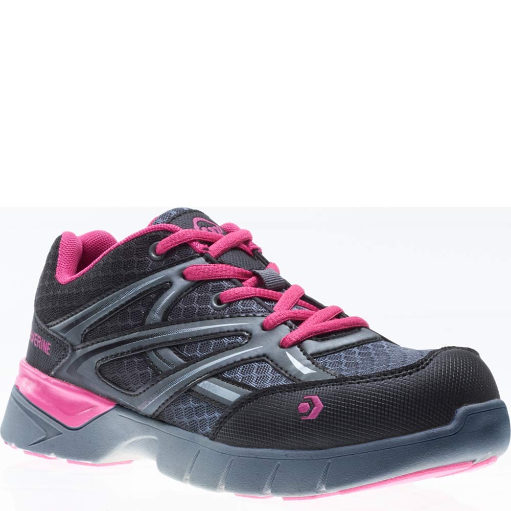 Wolverine Women's Jetstream Athletic Composite Toe Work Shoes - Lightweight Safety Footwear for Construction, Warehouse & Industrial Work