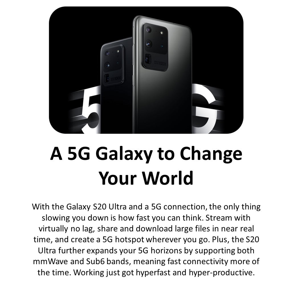 Samsung Galaxy S20 Ultra 5G 128GB - 6.9
