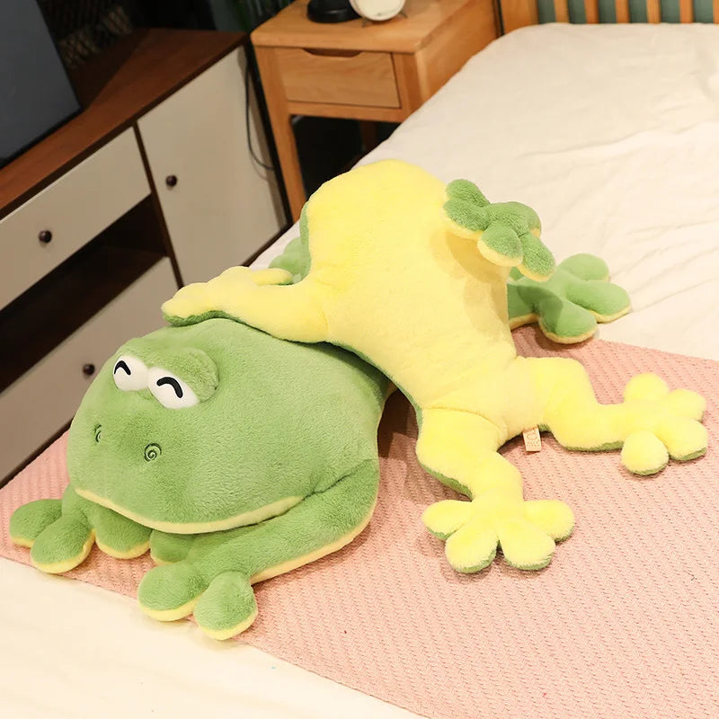 **60/80/100CM Giant Frog Plush Toy - Soft Stuffed Animal Pillow, Funny Frog Mat for Kids & Adults - Cute Home Decor, Gift for Birthday & Nursery (Perfect for Bedroom, Living Room, Playroom Decor)**