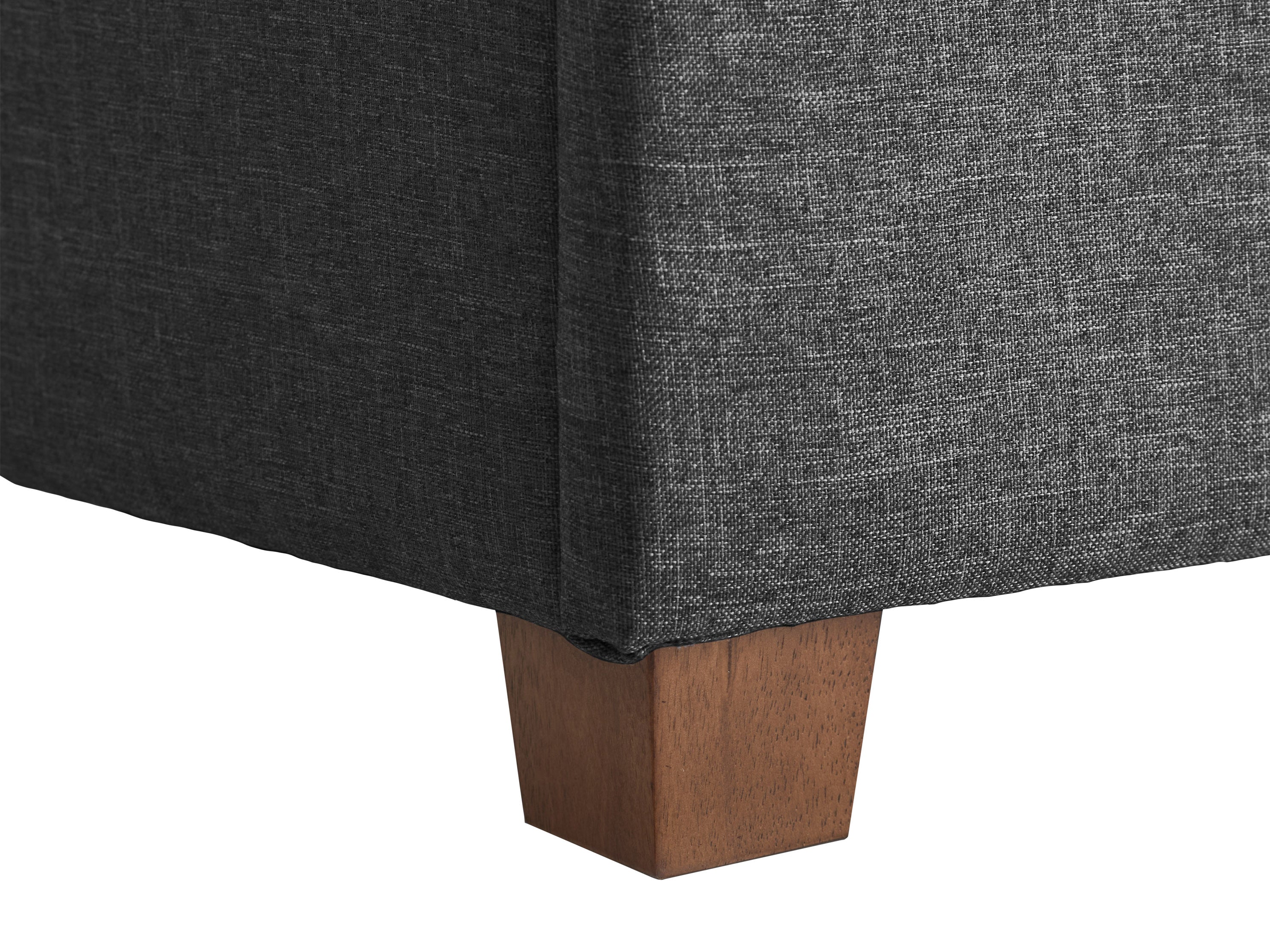 Dark Grey Large Storage Ottoman - Extra Large Footrest with Hidden Storage for Living Room, Bedroom & Office - Perfect for Shoes, Blankets & Home Organization