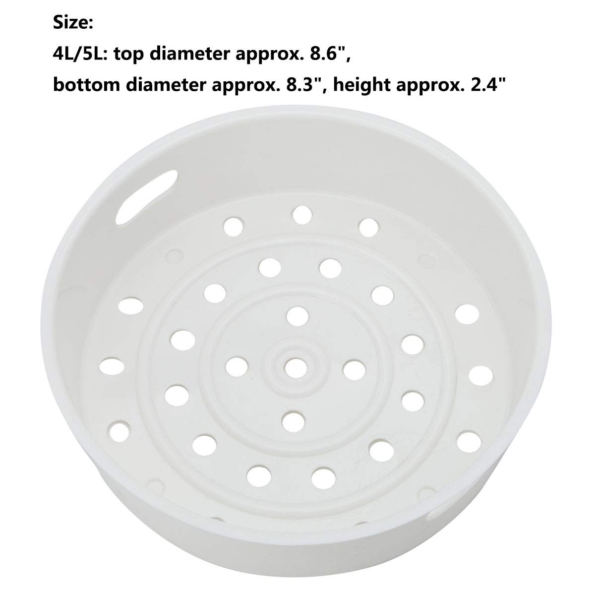 YiZYiF Plastic Steamer Basket for Rice Cooker - 4L/5L Heat-Resistant Steam Rack Stand for Healthy Cooking | Perfect for Dumplings, Vegetables & Seafood in Kitchen & Food Warmer (Ivory)