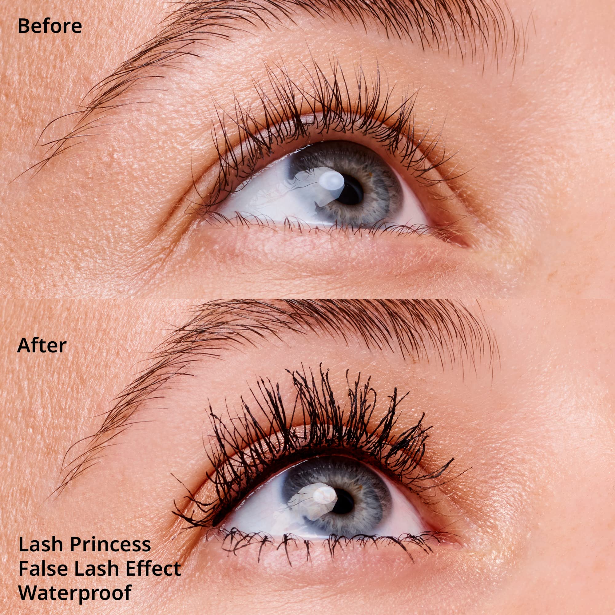 Lash Princess False Lash Waterproof Mascara & Curl Volume Mascara Bundle - Long Lasting, Smudge Proof for Dramatic Lashes - Perfect for Weddings, Parties & Everyday Glam