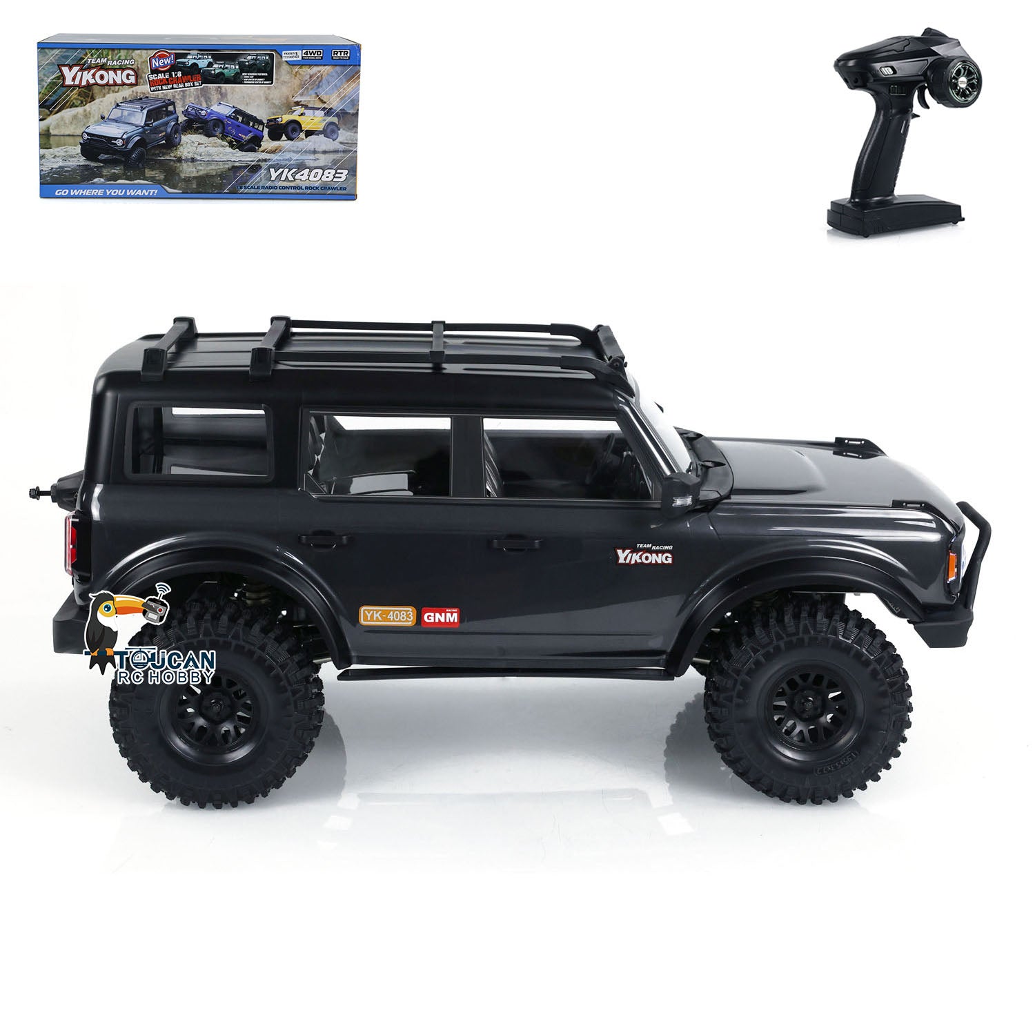 YK4083 V3 1/8 Scale 4WD RC Rock Crawler Off-Road Truck with Servo Motor & ESC - Remote Control Hobby Car for Trail Climbing and Outdoor Adventure