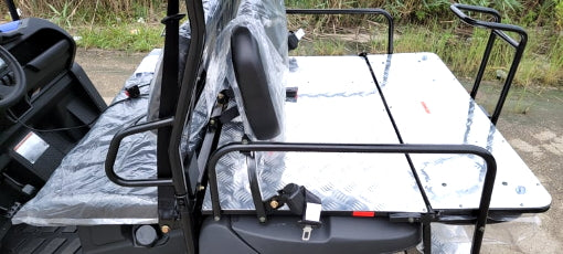 200cc UTV with Snow Plow - Gas-Powered ATV Golf Cart Utility Vehicle | Snow Master GVX in Blue | Ideal for Snow Removal, Farm Work & Off-Road Adventures