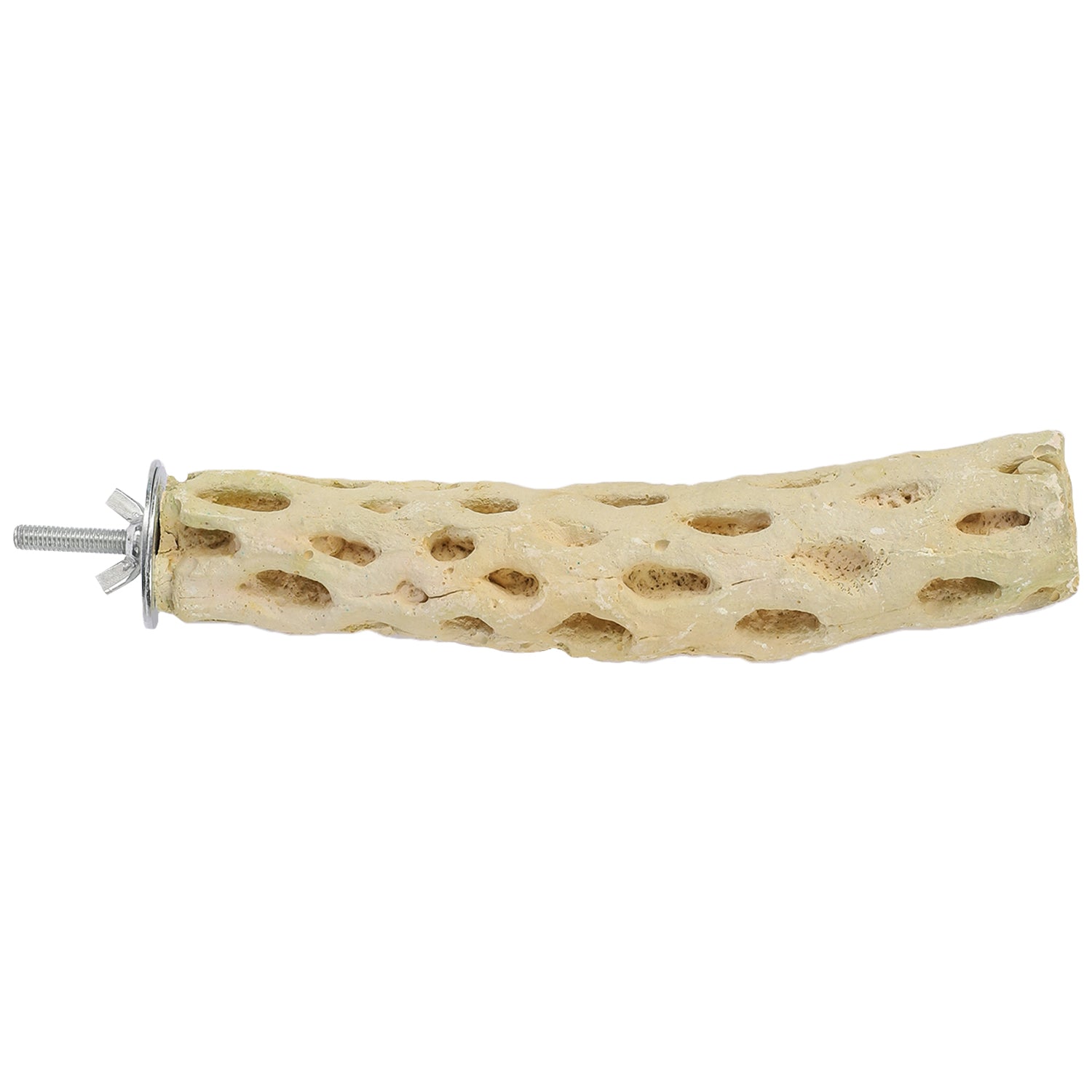 Natural Mineral Bird Perch for Parrots & Cockatiels - Calcium & Beak Conditioning - Perfect for Cages & Aviaries