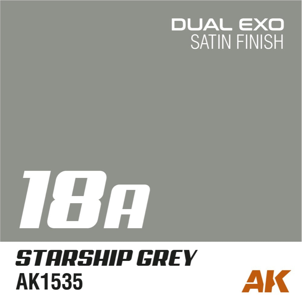 AK Interactive AK1562 Dual Exo Set - 18A Starship Grey & 18B NCC Grey Model Paint Kit for Sci-Fi & Star Trek Miniature Painting | Perfect for Scale Models, Cosplay Props, and Tabletop Gaming