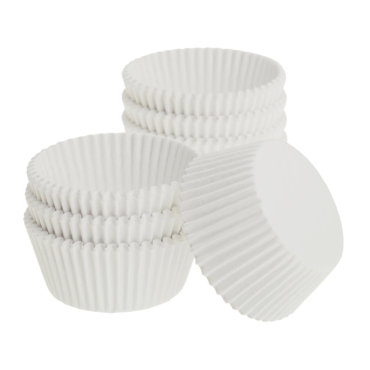 Ateco 6403 White Baking Cups, 1 x 3/4 Inch, Pack of 200 - Perfect for Muffins, Cupcakes, and Party Desserts