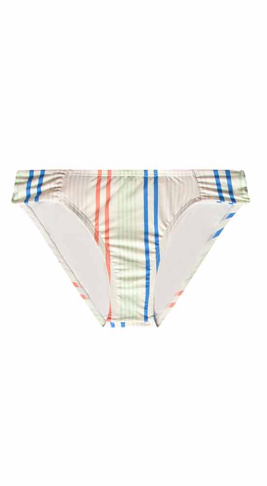 Cardiff Bottom: Sunny Stripe Swimwear - Women's High Waisted Bikini Bottoms | Final Sale | Perfect for Beach Vacations & Pool Parties