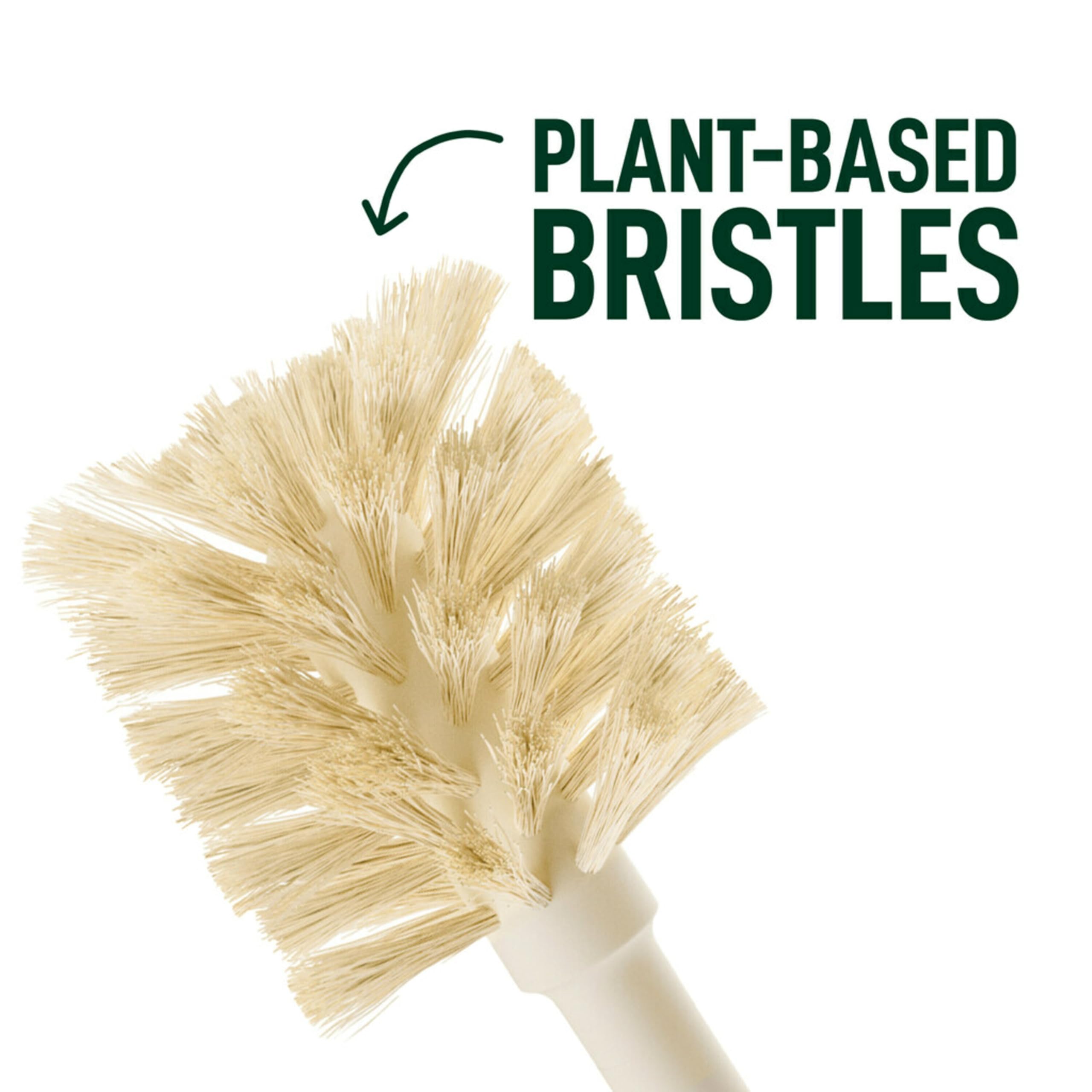 Scotch-Brite Greener Clean Bottle & Straw Brush Set - 2 Replaceable Brush Heads, Safe for Insulated Mugs, Water Bottles, Glassware, Food Processors & Blenders - Dishwasher Safe - Perfect for Cleaning Reusable Bottles, Baby Bottles, and Kitchen Appliances
