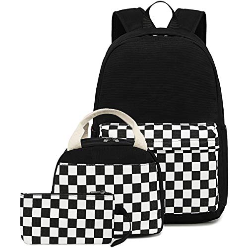 Checker Plaid-white Black