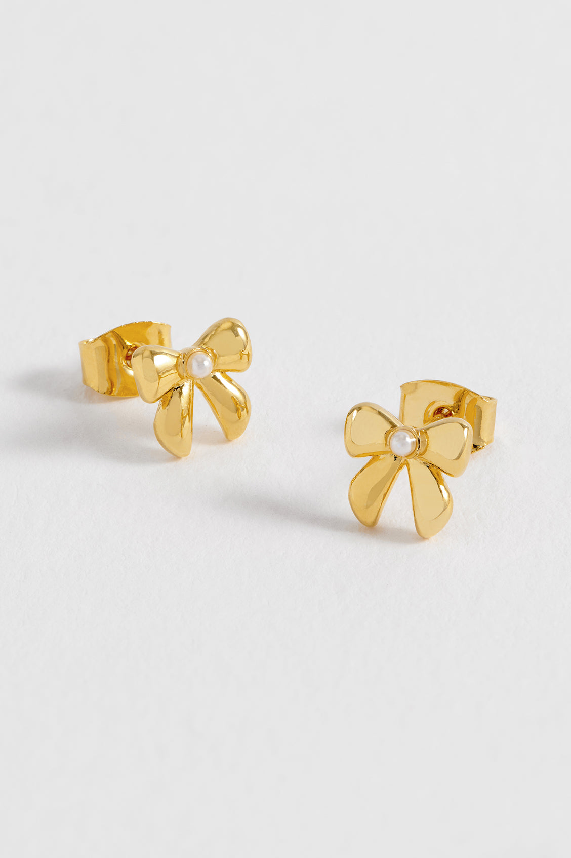 Pearl Bow Stud Earrings for Women - Elegant & Dainty Jewelry Gift for Bridesmaids, Birthday, Anniversary - Perfect for Weddings, Parties & Everyday Wear