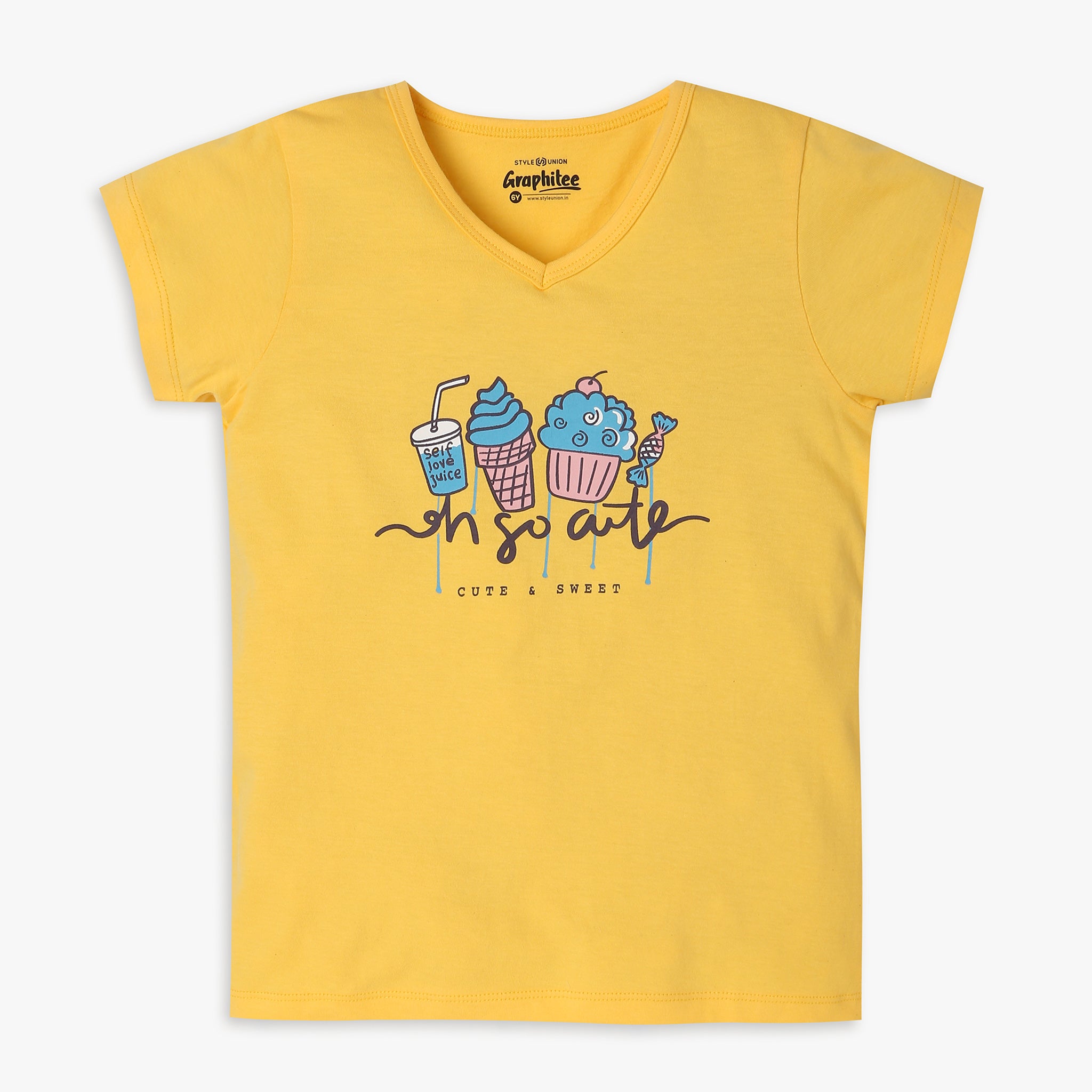 Girls Regular Fit Graphic T-Shirt - Cute & Comfortable Cotton Tee for Everyday Wear | School, Playdates & Casual Outings