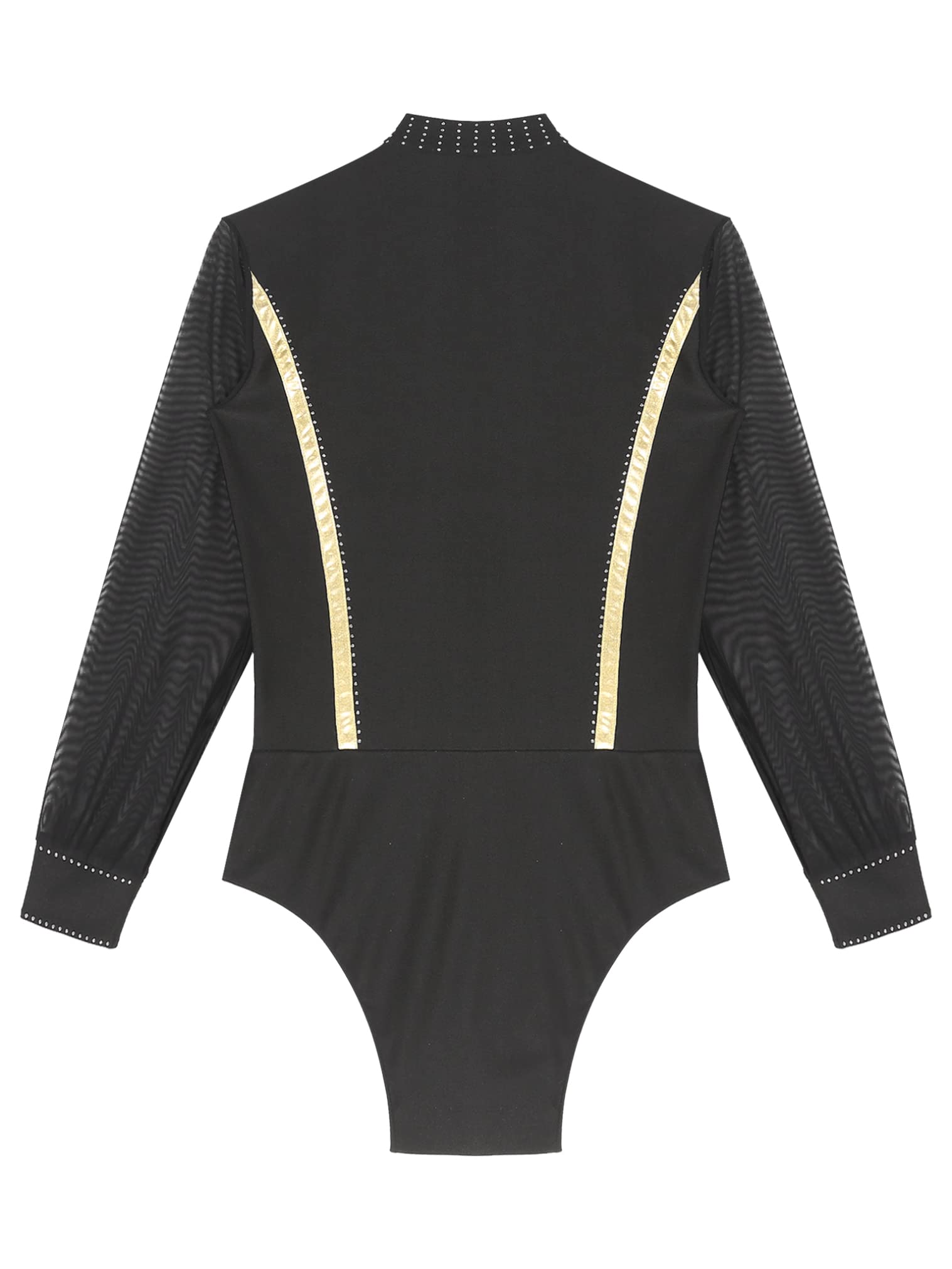 JEATHA Men's Metallic Latin Dance Top - Salsa, Tango & Ballroom Performance Leotard for Professional Dancers | Stage & Competition Wear