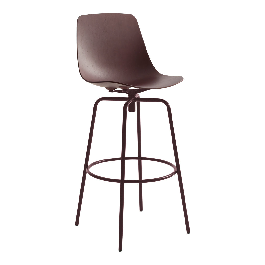 Clean Cut Barstool with Swivel Base - Modern Kitchen & Bar Stool for Home, Restaurant, and Cafe Use
