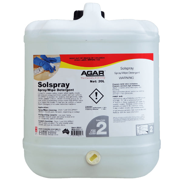 Agar Solspray Spray and Wipe Detergent - Multi-Surface Cleaner for Kitchen, Bathroom & Floors | Eco-Friendly Cleaning Solution for Home & Office Use