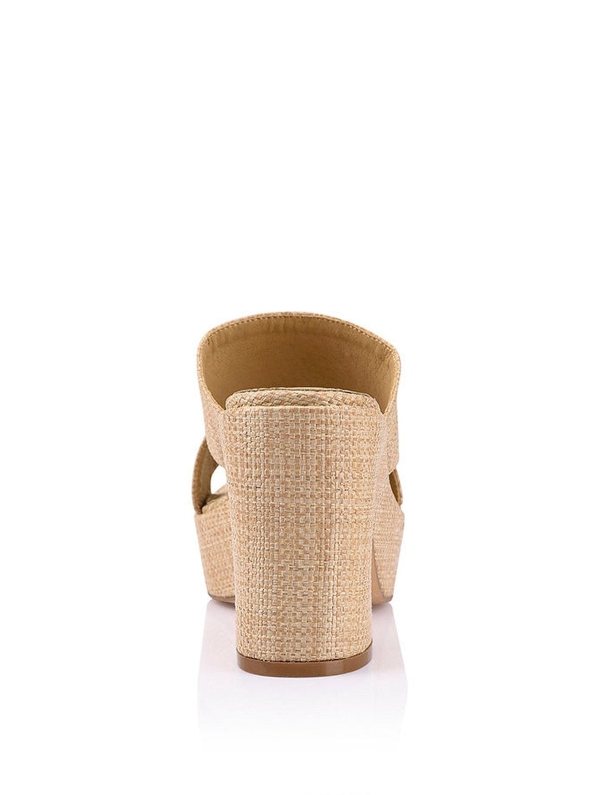 Milky Platform Sandals for Women - Natural Raffia Summer Beach Shoes | Comfortable Wedge Sandals for Outdoor, Vacation & Casual Wear
