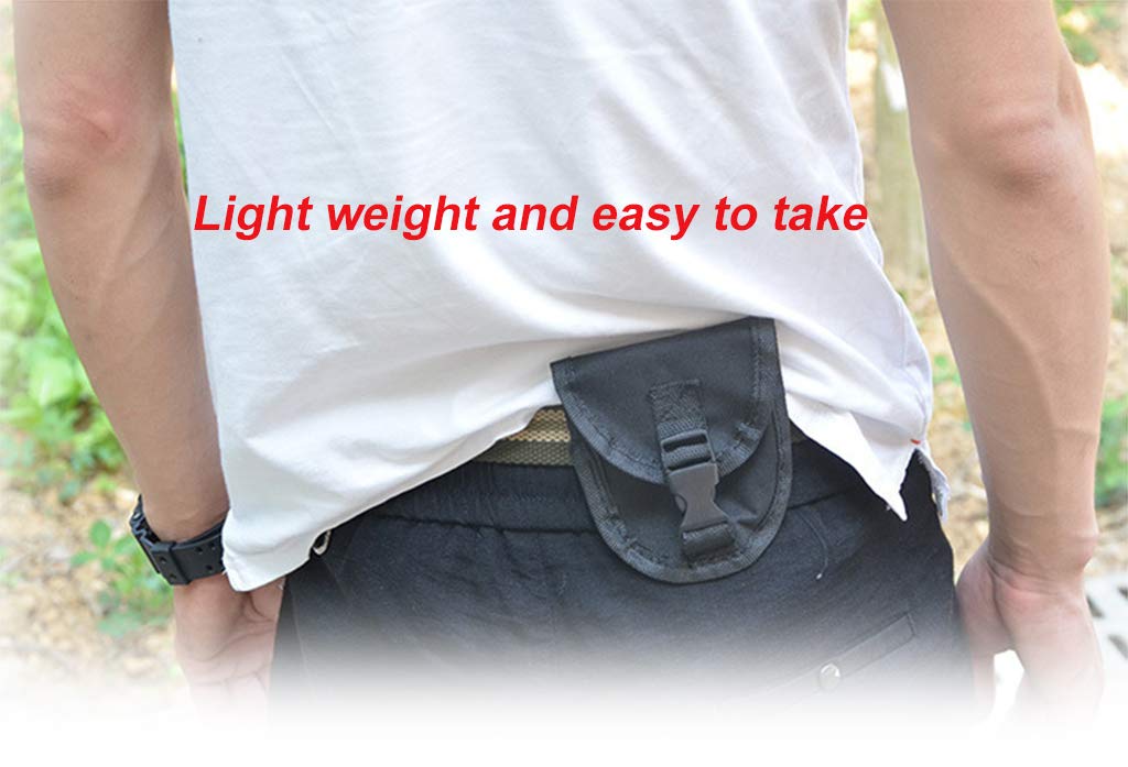 33 Teeth Pocket Chainsaw - 3X Faster Emergency Outdoor Survival Gear with Fire Starter & Carry Pouch | Folding Chain Hand Saw for Camping, Tree Cutting, Hiking, Backpacking | Perfect for Wilderness Survival, Bushcraft & Emergency Preparedness (Black Handle, 25inch, 33 Teeth)