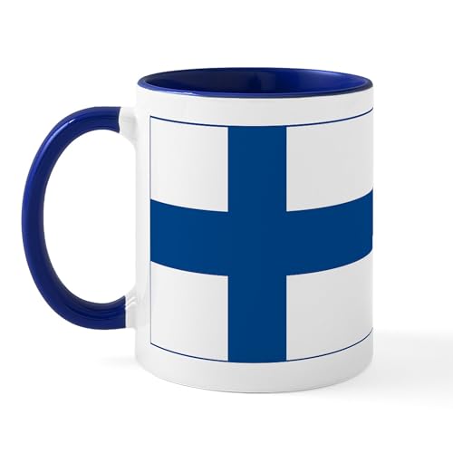 White/Navy Inside - Finland Flag Mug