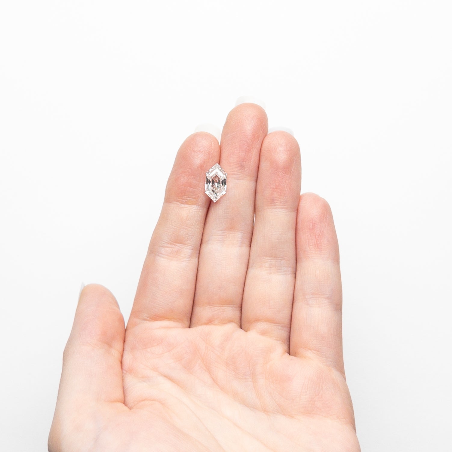 2.19ct Hexagon Step Cut Loose Diamond - 11.95x6.31x3.94mm I1 F Color for Jewelry Making & Engagement Rings