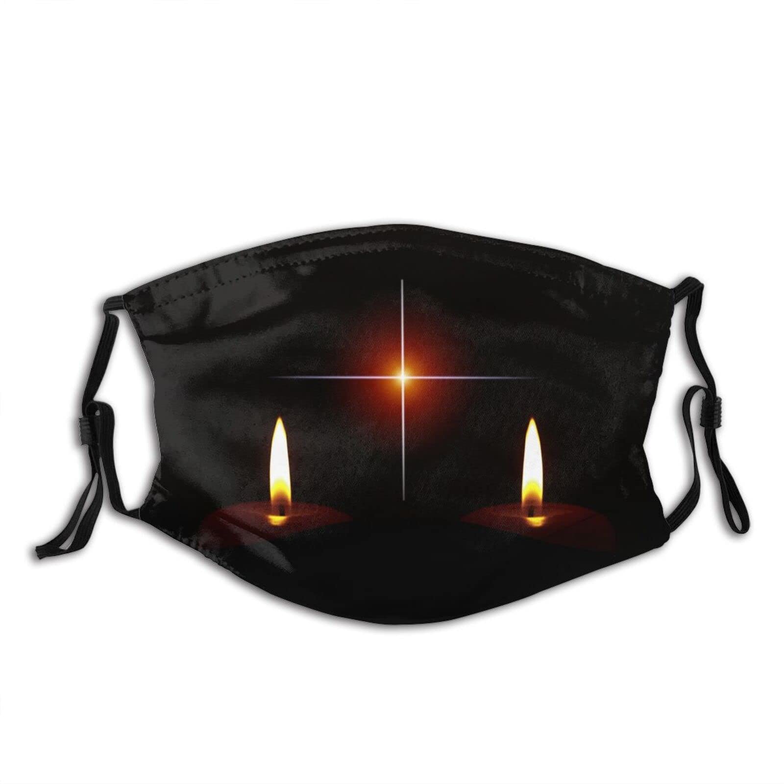 Christian Jesus Cross Face Mask with Filters - Washable & Adjustable Reusable Bandana Mask for Men & Women - Perfect for Church, Prayer & Daily Protection
