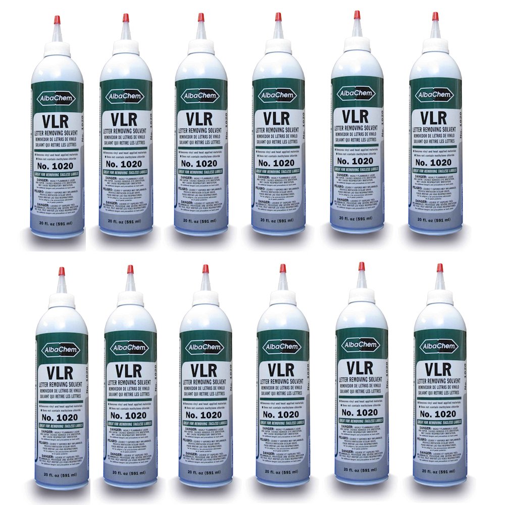 VLR 1020 Heat Transfer Vinyl Remover - 12 Pack Professional HTV Adhesive Remover for T-Shirts, DIY Crafts & Screen Printing - Perfect for Vinyl Removal from Fabric, Wood & Metal Surfaces