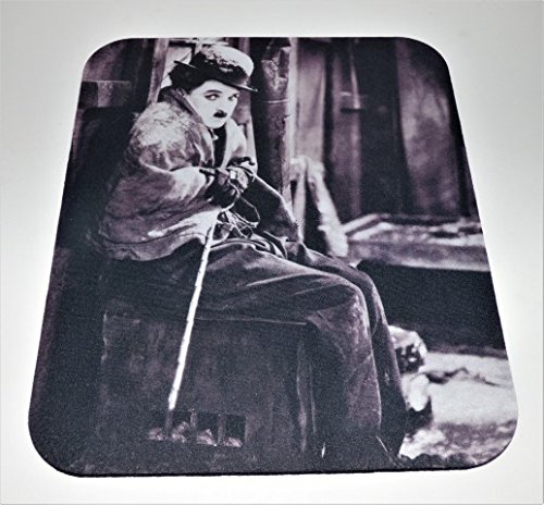 Vintage Charlie Chaplin Mouse Pad - Non-Slip Rubber Base for Computers & Laptops - Perfect for Office, Gaming & Home Use