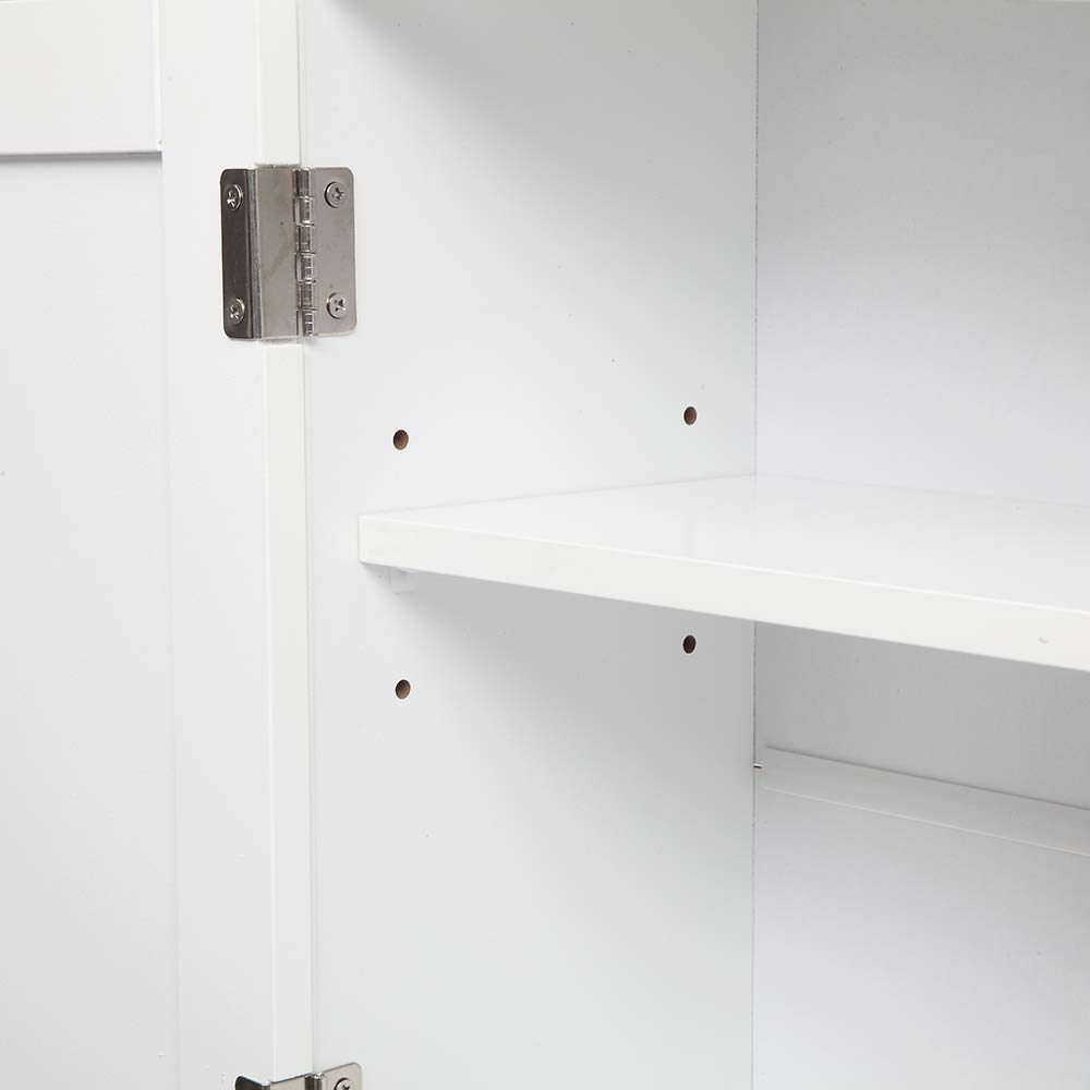2-Door Wall Mounted Bathroom Medicine Cabinet with Adjustable Shelves - White | Bathroom Storage Organizer for Toiletries & Essentials | Perfect for Small Bathrooms, Vanities & Apartment Living