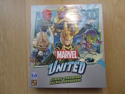 Marvel United: Classic Cardboard Villain Dashboards - Kickstarter Exclusive Board Game Accessory for Superhero Strategy Game Nights