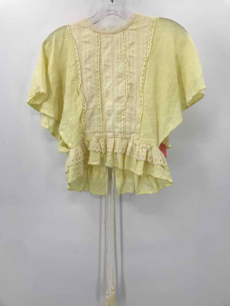 Vintage Allison Yellow Blouse Size XS - Women's Retro Chic Top for Casual Wear & Office Outfits