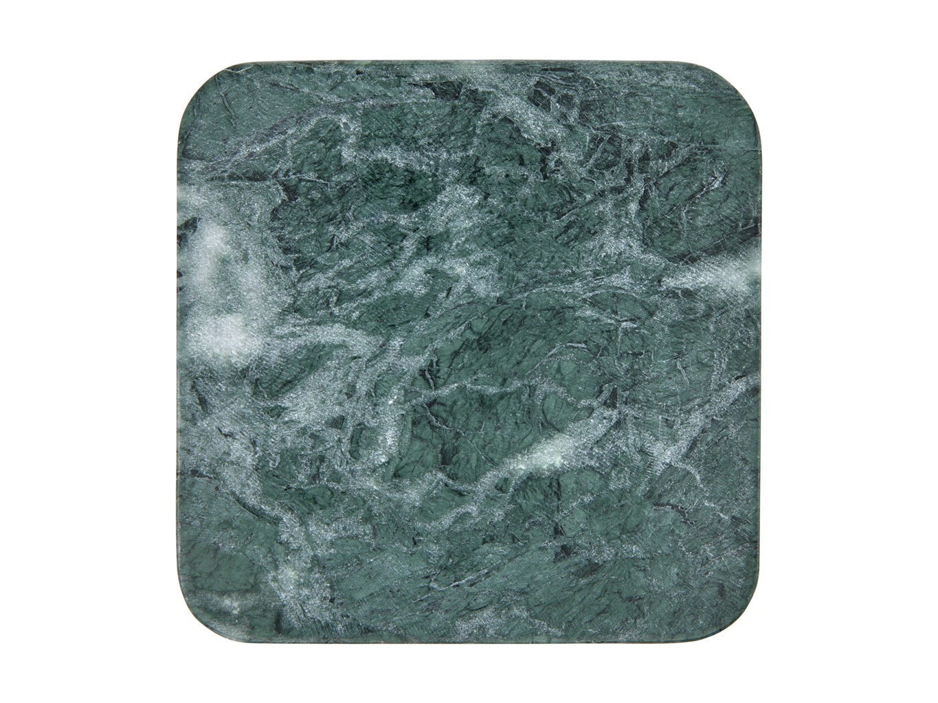 Maxwell & Williams Square Marble Coaster Set - 10cm Green Stone Drink Coasters for Coffee Table, Bar, Dining & Home Decor - 4-Pack Absorbent Protectors