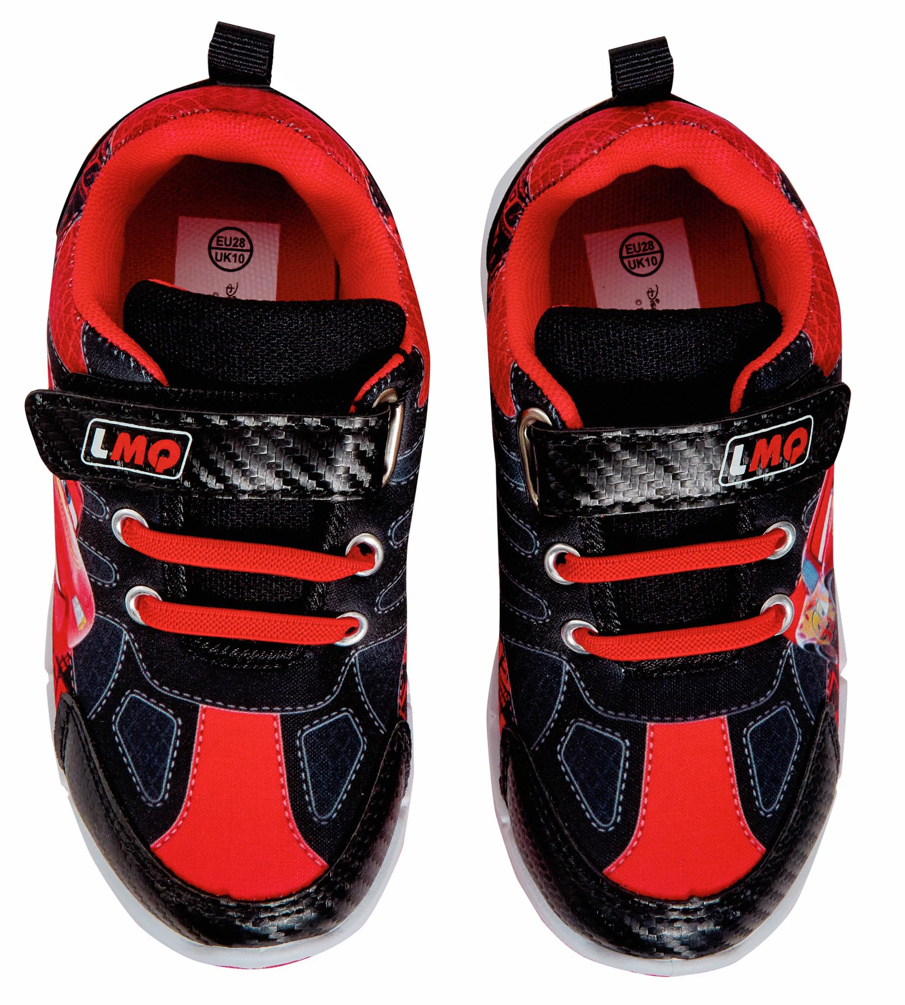 Disney Cars Lightning McQueen LED Light Up Sneakers for Boys - Flashing Skate Sports Shoes with Cool Light Effects | Perfect for Running, Skating, and Nighttime Play