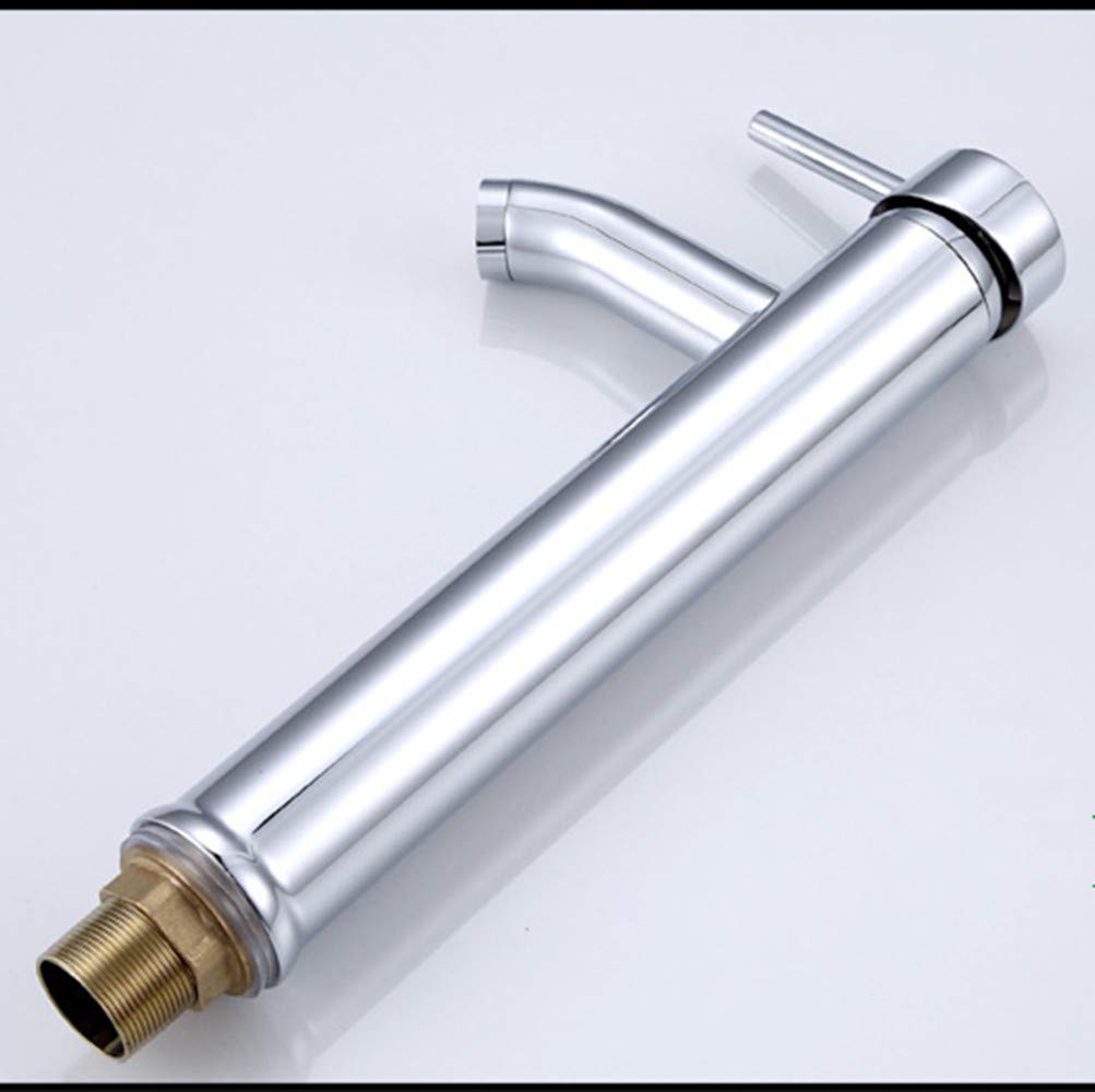 Single Handle Bathroom Faucet - Waterfall Brass Mixer Tap for Kitchen & Bathroom Sink - Chrome Finish - Perfect for Modern Home, Restaurant, and Hotel Decor