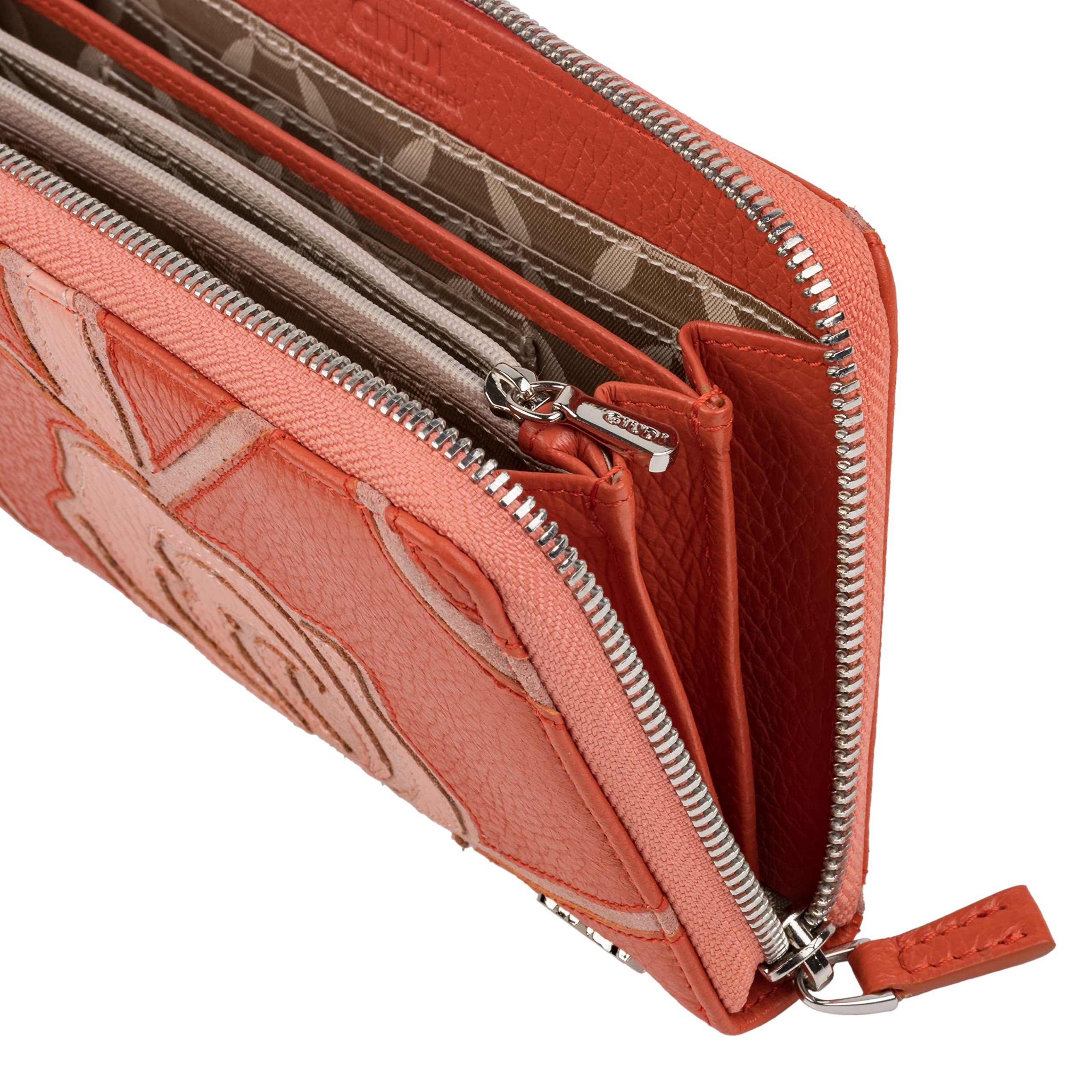 Genuine Leather Women's Wallet - Italian Made Zip Closure Clutch Purse for Women - Perfect for Everyday Use, Travel & Special Occasions