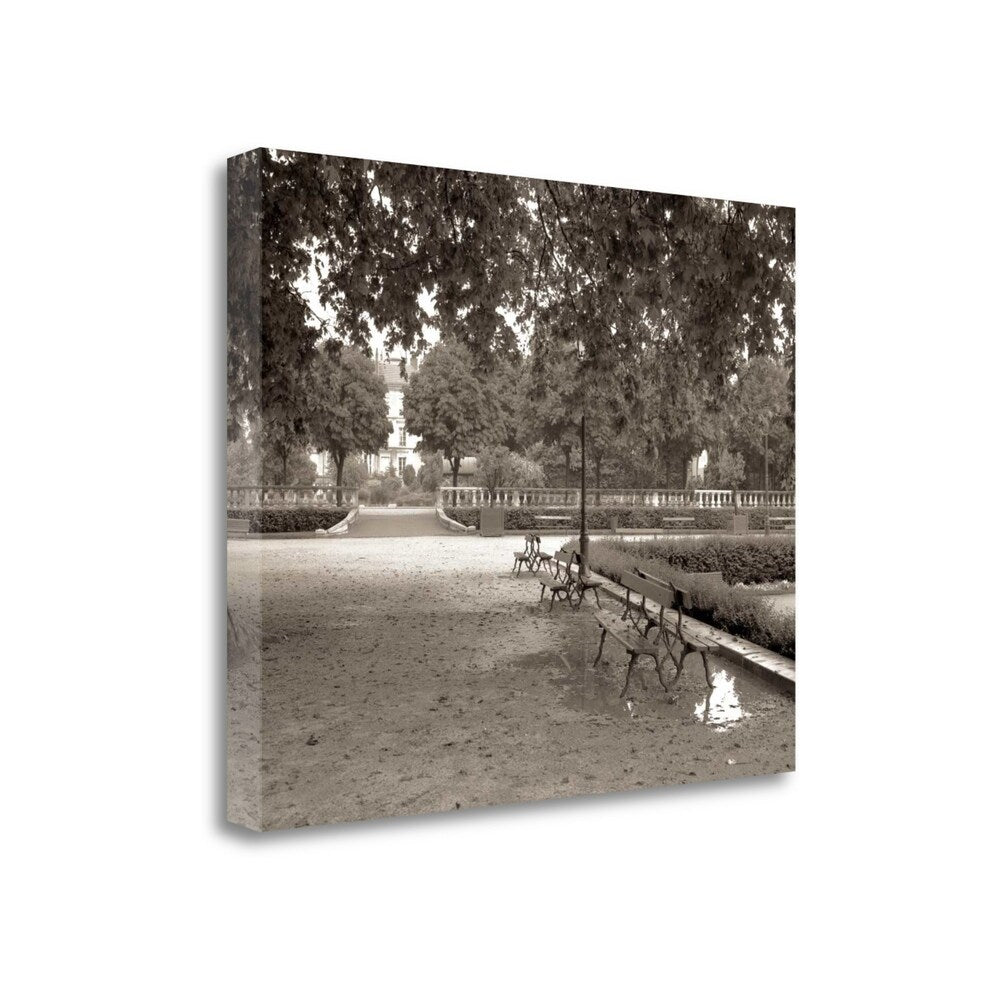 Alan Blaustein 41 Garden Bench Giclee Print on Gallery Wrap Canvas - Perfect for Home Decor, Living Room Wall Art & Office Decorations